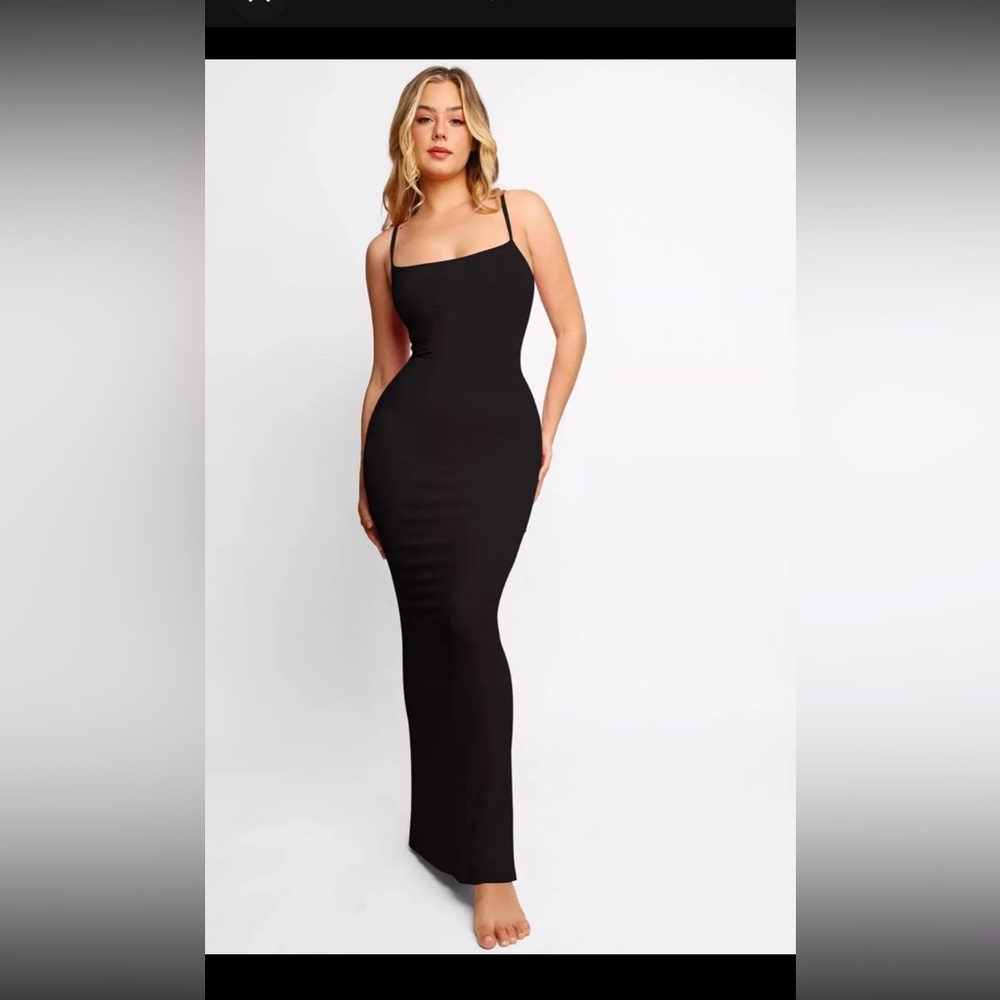 Popilush Built-in Shapewear Dress Slip Maxi Medium
